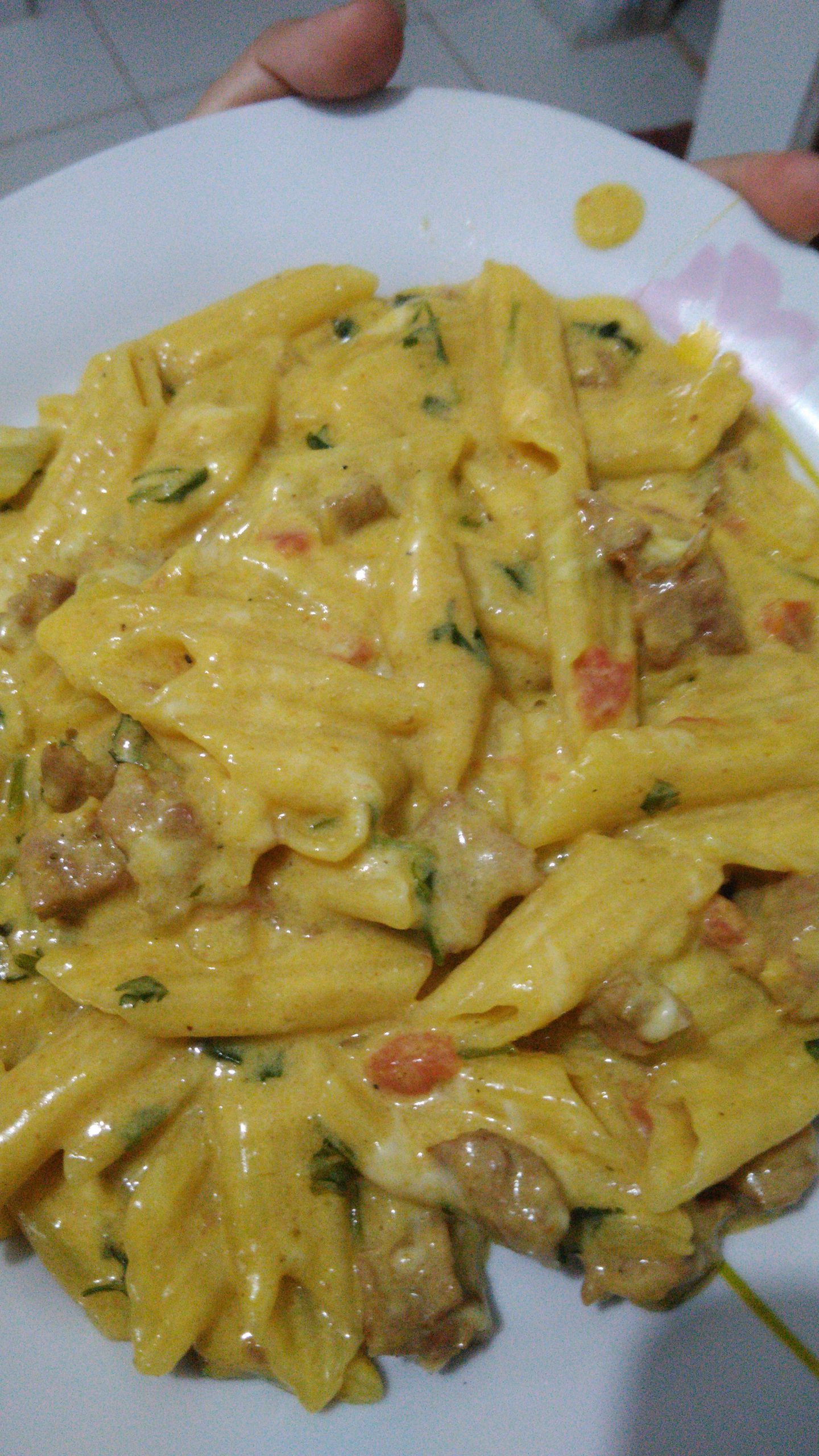 Macarrão com calabresa