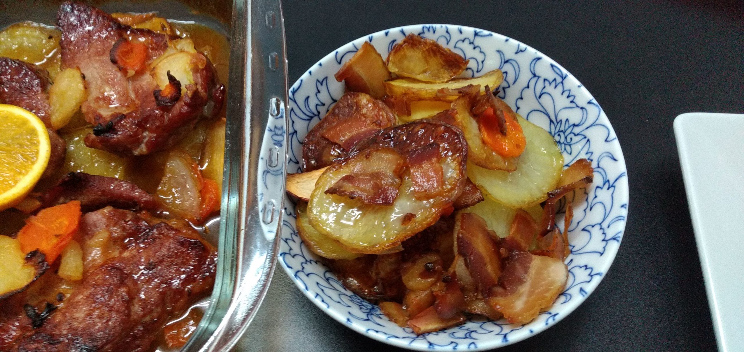 Sobrepaleta assada ao molho de laranja